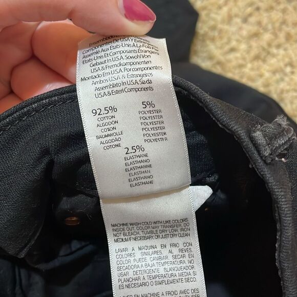 Mother Denim The Looker Mid-Rise Skinny Jeans in Not Guilty Black Size 25 - Picture 4 of 15